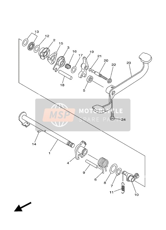 4STE81110000, Pedal, Schakelen, Yamaha, 0